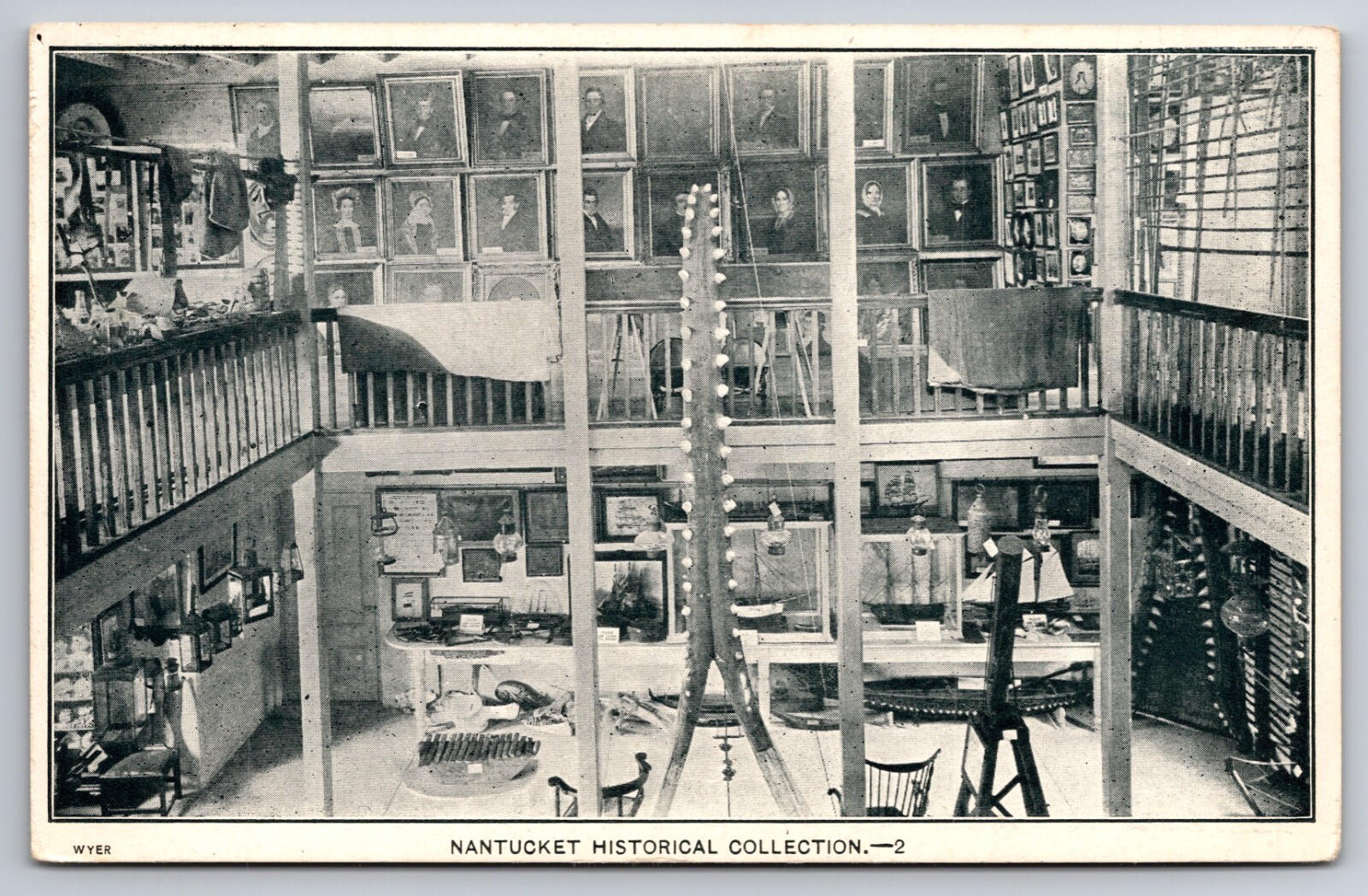Nantucket Historical Collection Museum Interior Massachusetts c1905 Postcard