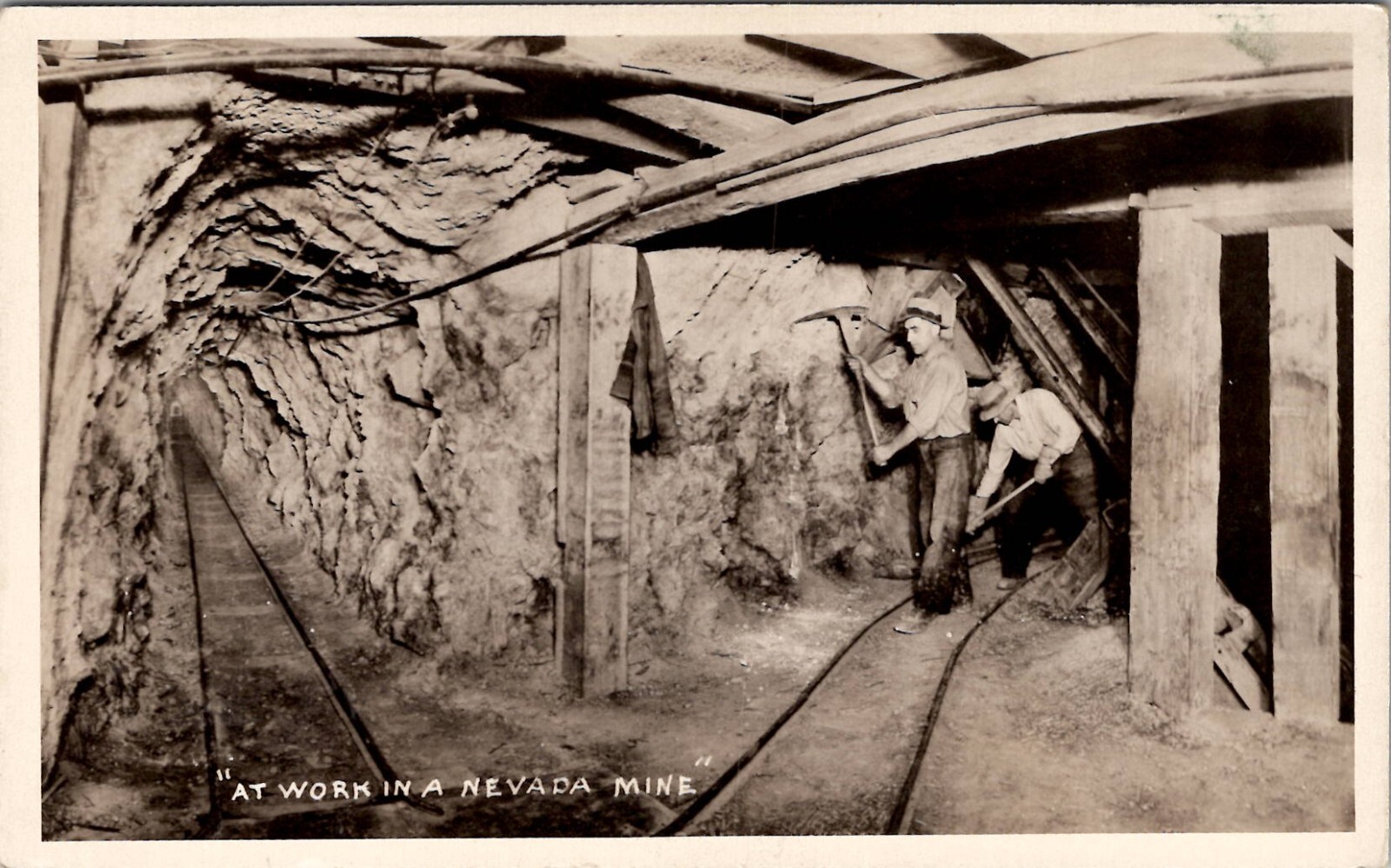 RPPC Nevada Miners At Work In A Mine Junction