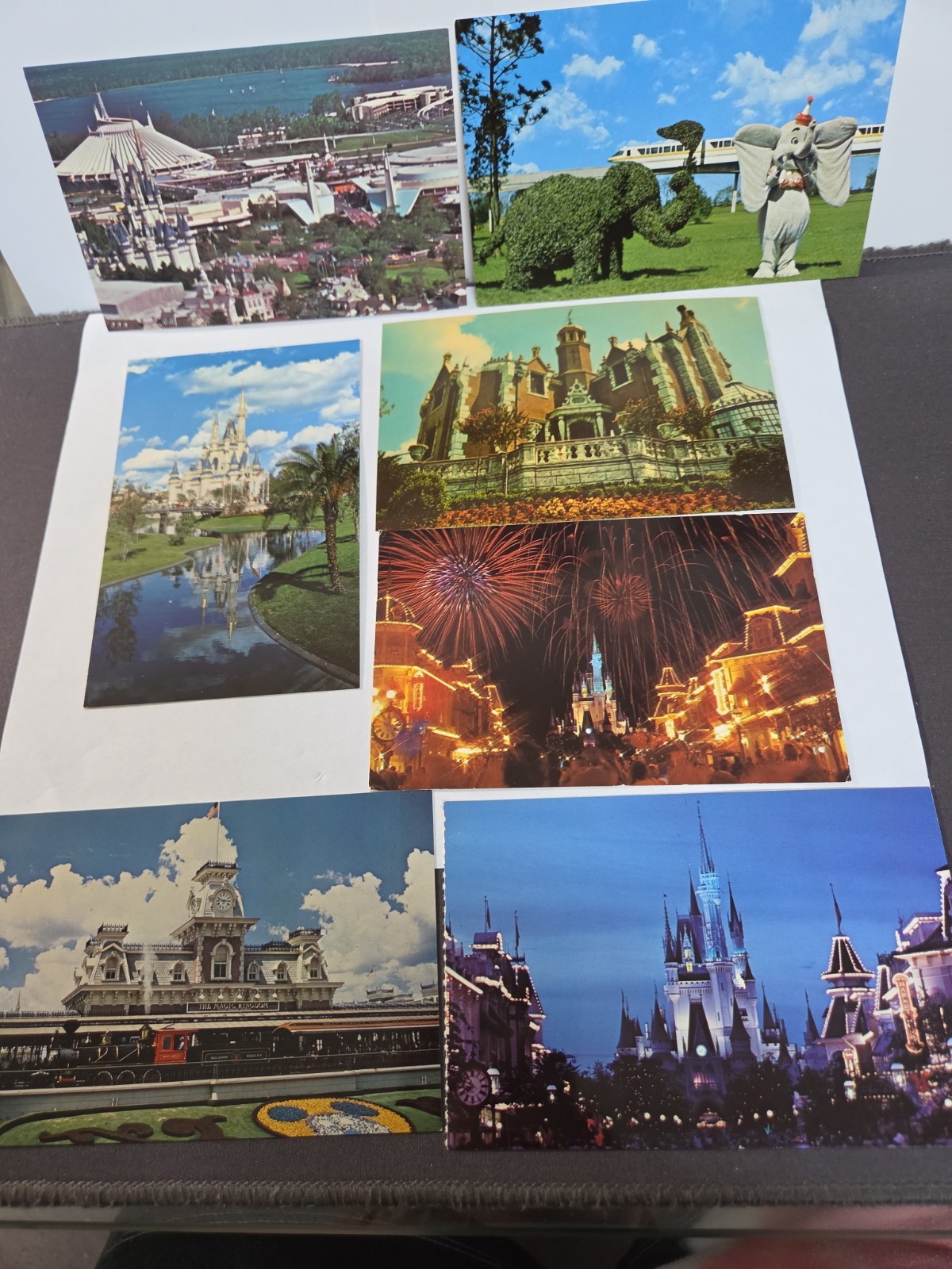 Lot of 10 Vintage Walt Disney World Magic Kingdom Postcards