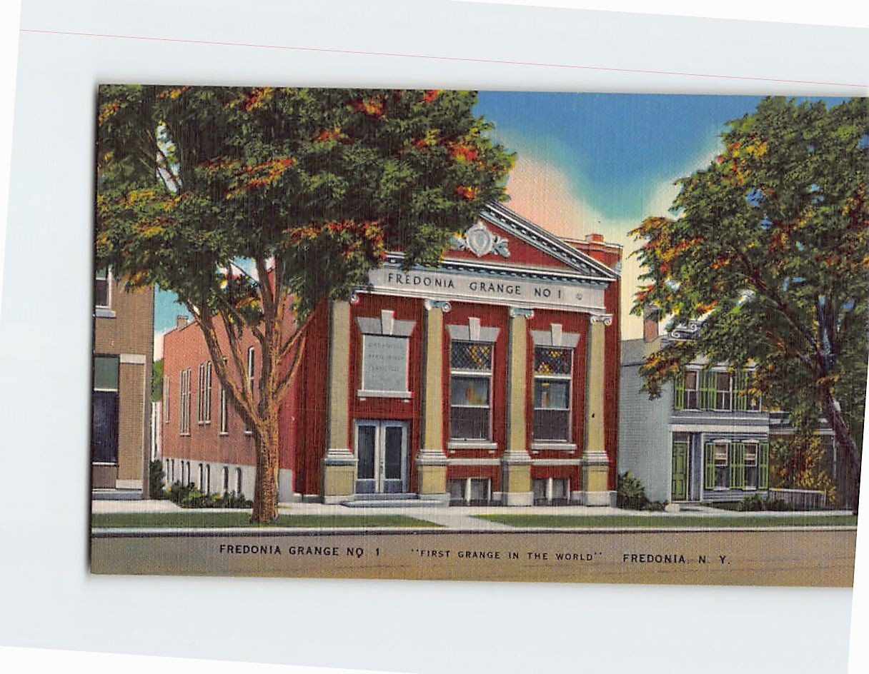 Postcard Home of Fredonia Grange No. 1 Fredonia NY USA