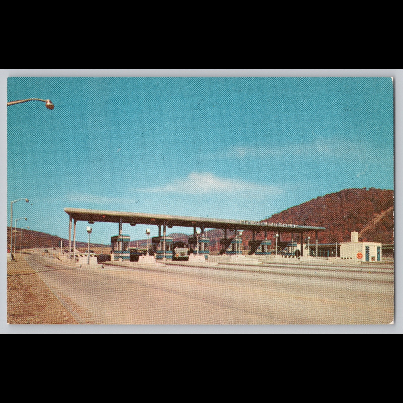 Postcard Toll Gate New York State Thruway Suffern NY Ramapo Mountains