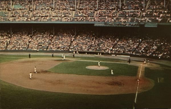 Cleveland, Ohio OH Cleveland Indians Action Municipal Stadium Original Vintage