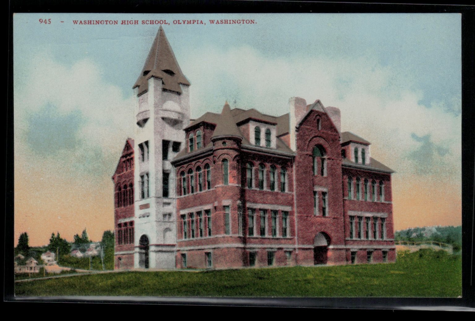 Olympia WA Washington High School Early 1900s Edward H Mitchell Postcard