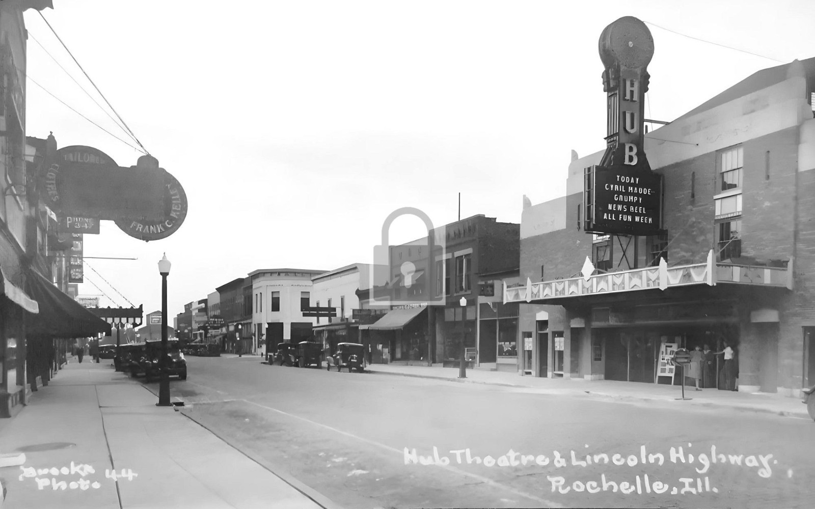 Street View Hub Theatre Rochelle Illinois IL – Reprint