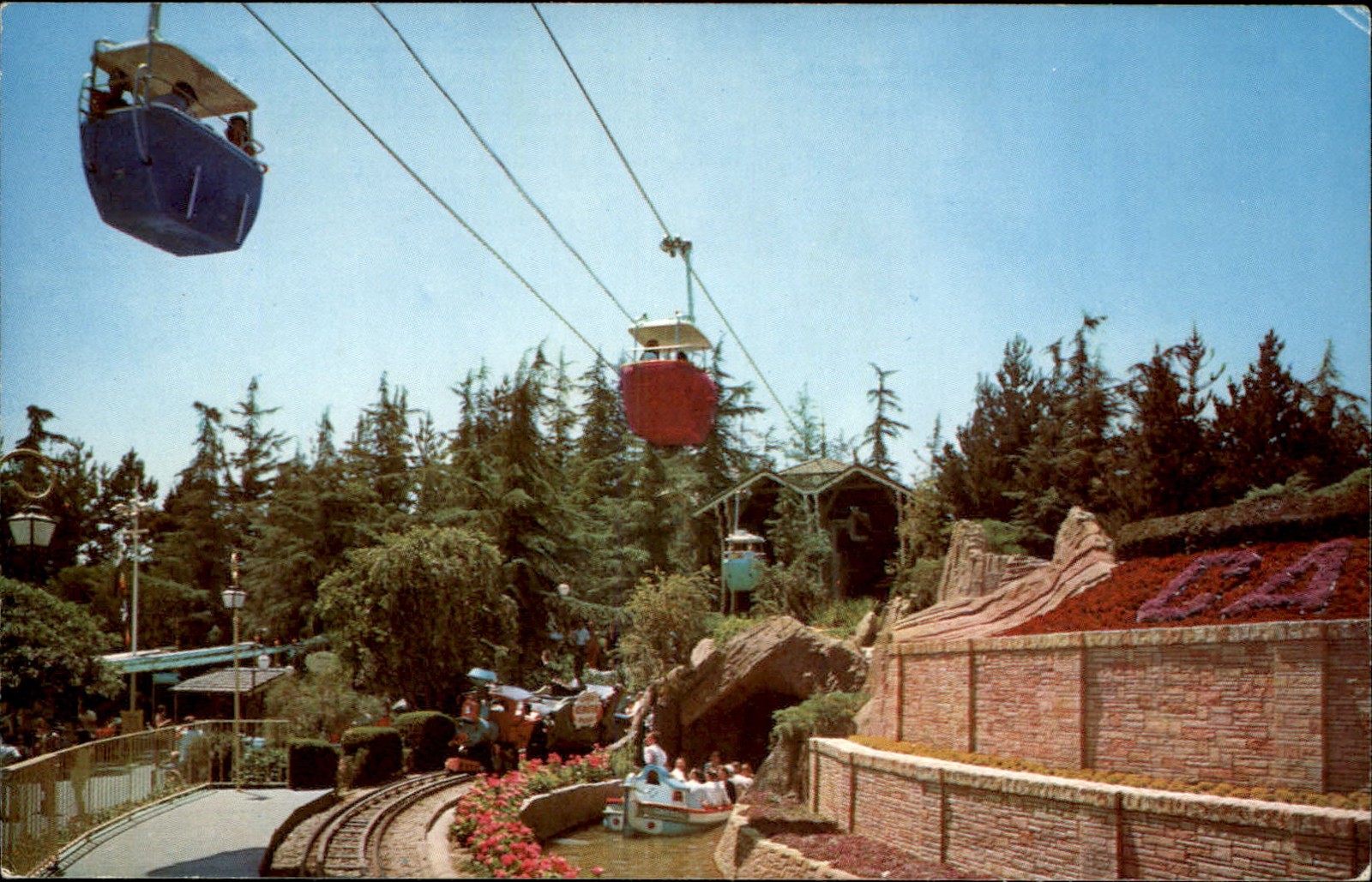 Anaheim CA Skyway Ride Walt Disney Productions c1950s-60s Vintage Postcard