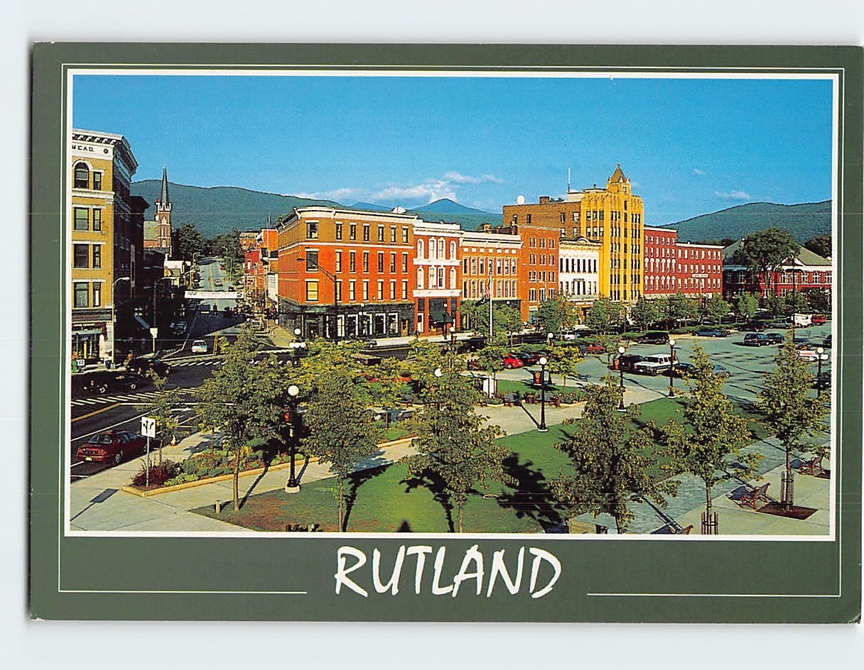 Postcard Scenic View in Rutland Vermont USA