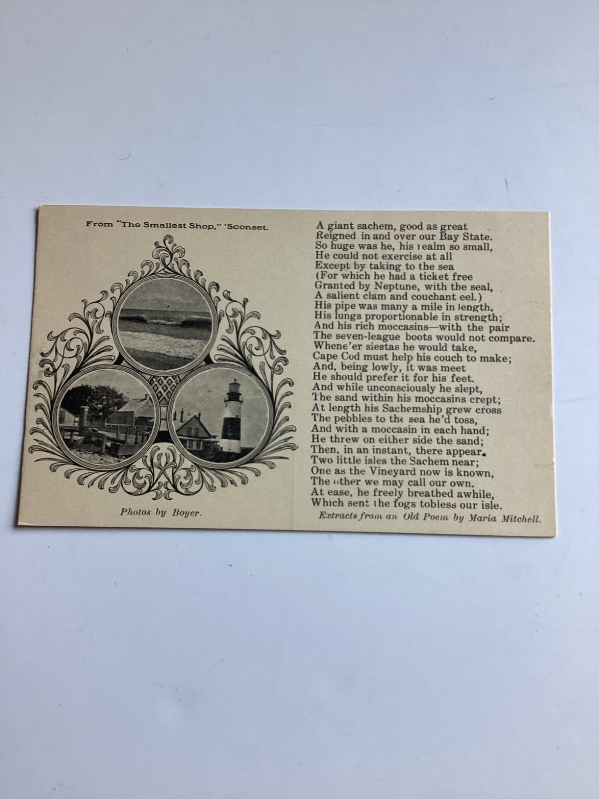 Nantucket from “The Smallest Shop” Sconset Sankaty Boyer Photos Postcard PC