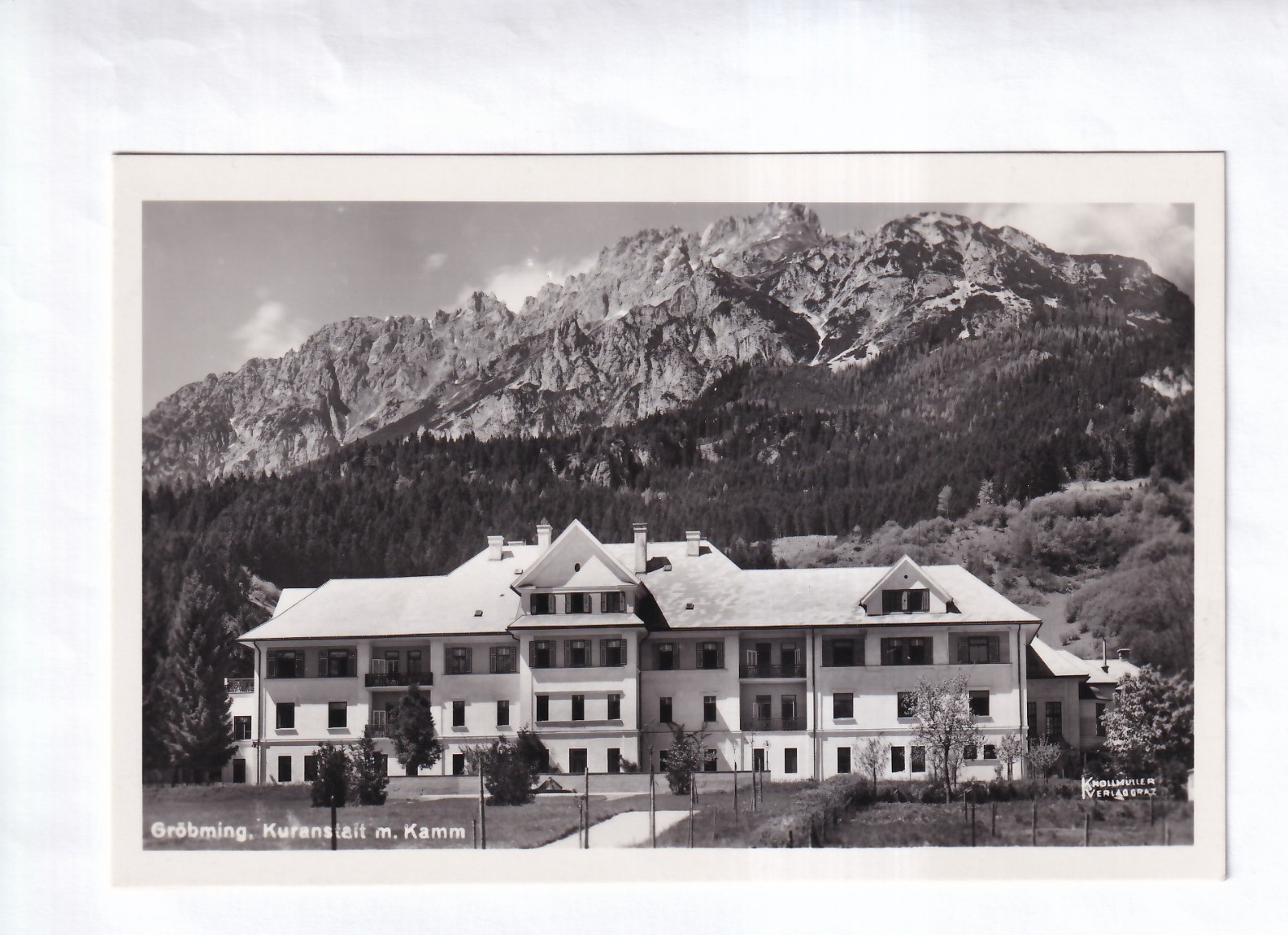 G2773 GRÖBMING Postcard Styria Spa with comb PHOTO AK RPPC 1938