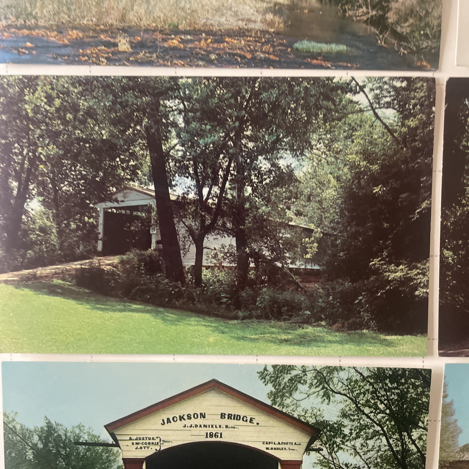 COVERED BRIDGES of INDIANA POSTCARD LOT, 12 DIF. CARDS unposted lot 4