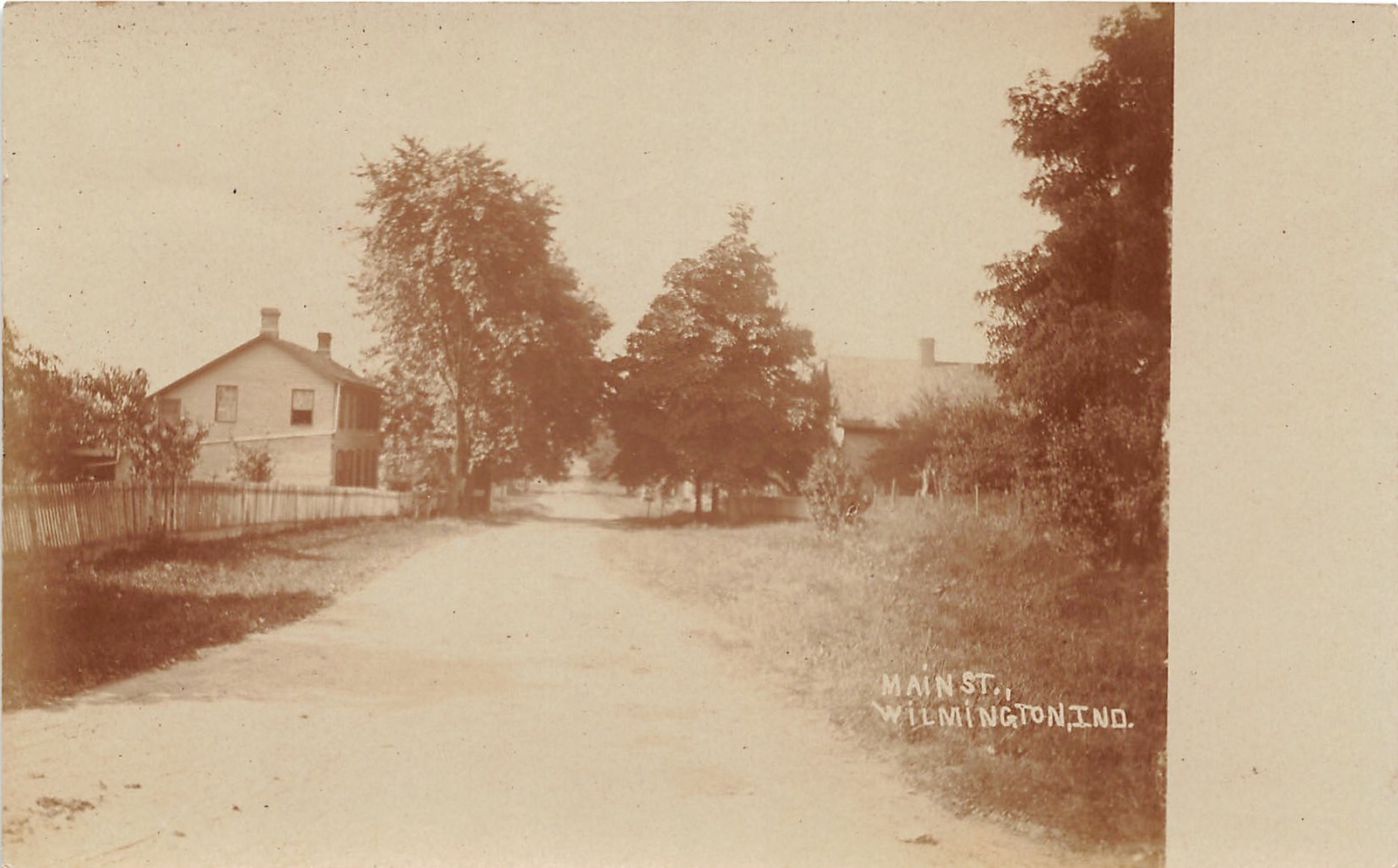 G31/ Wilmington Indiana RPPC Postcard c1910 Main Street Homes