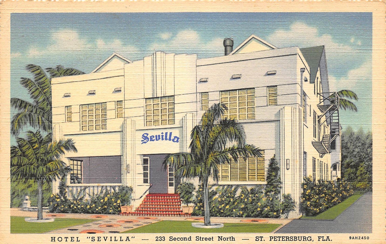 FL – 1939 Florida ART DECO Hotel Sevilla in St Petersburg, FLA – LINEN