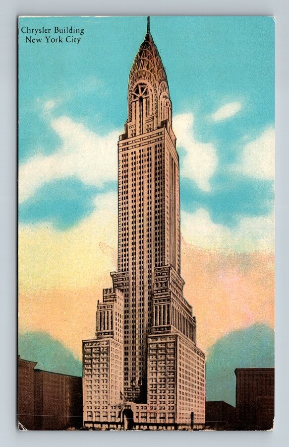 New York,NY Chrysler Building Manhattan Post Card Co New York City Vintage