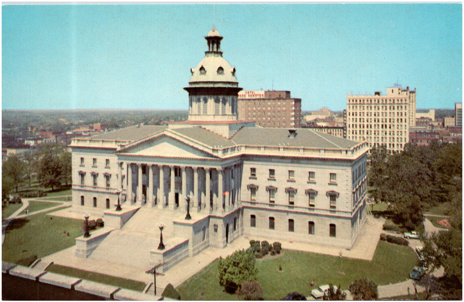 South Carolina State House Columbia SC Govt Building 1950s Chrome Postcard