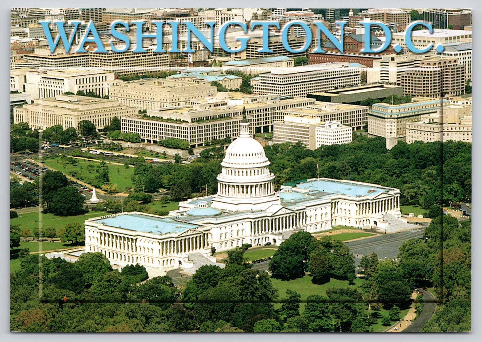 U.S. Capitol Building Aerial Washington District of Columbia Postcard