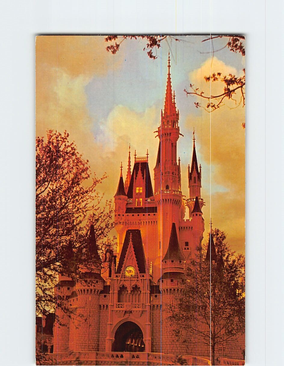 Postcard Cinderella Castle Fantasyland Walt Disney World Florida USA