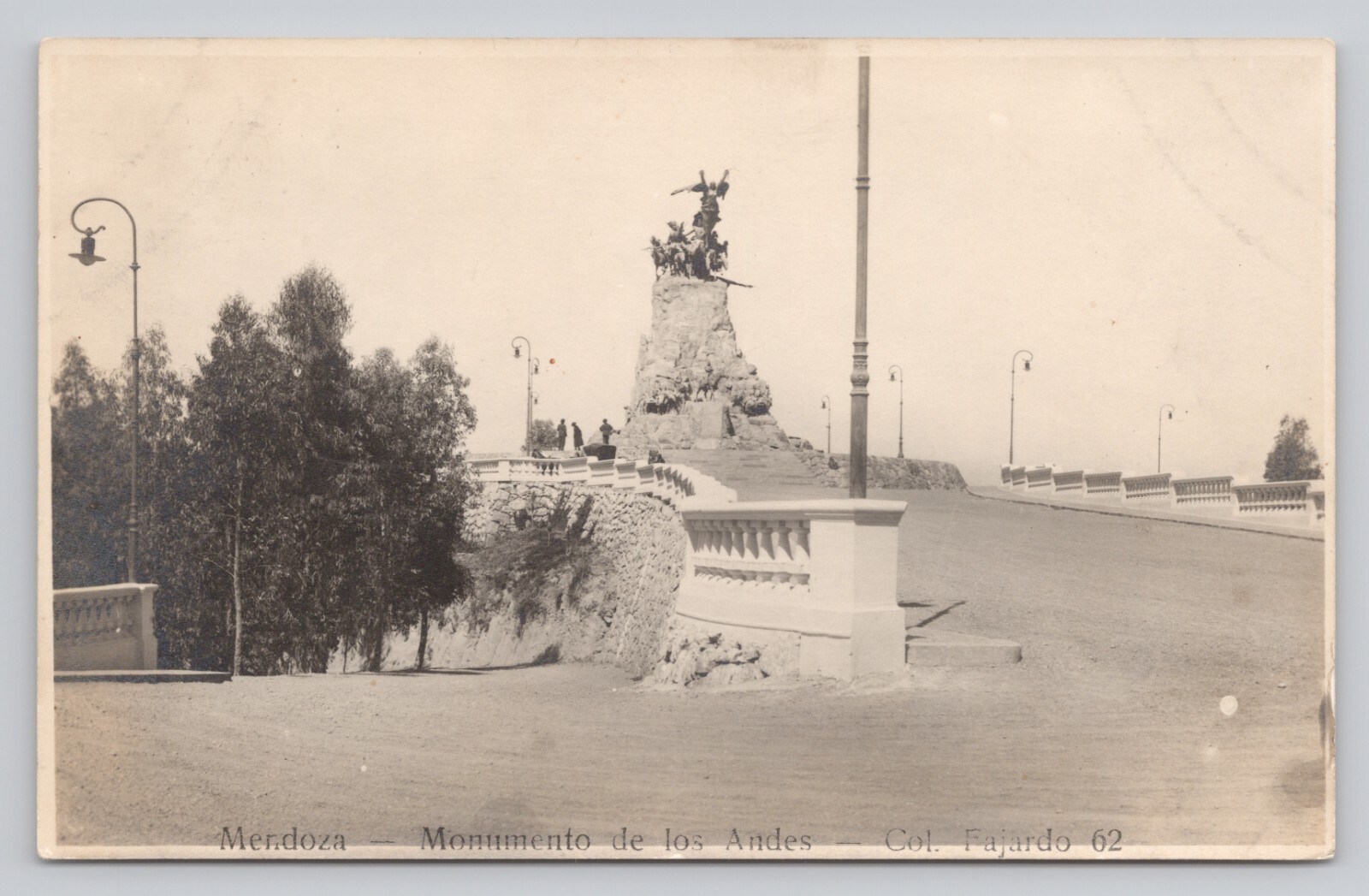 Monument to the Army of the Andes Mendoza Argentina Col Fajardo RPPC Postcard