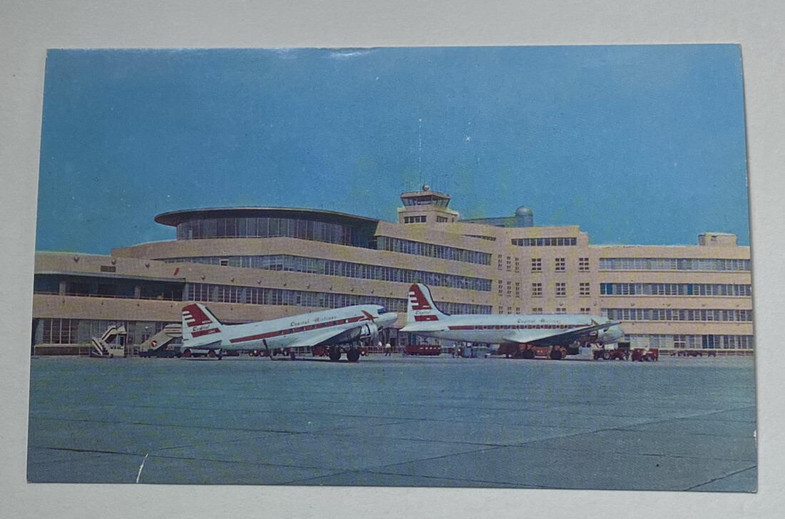 Vintage Postcard ~ Greater Pittsburgh Airport Capital Airlines ~ Pennsylvania PA