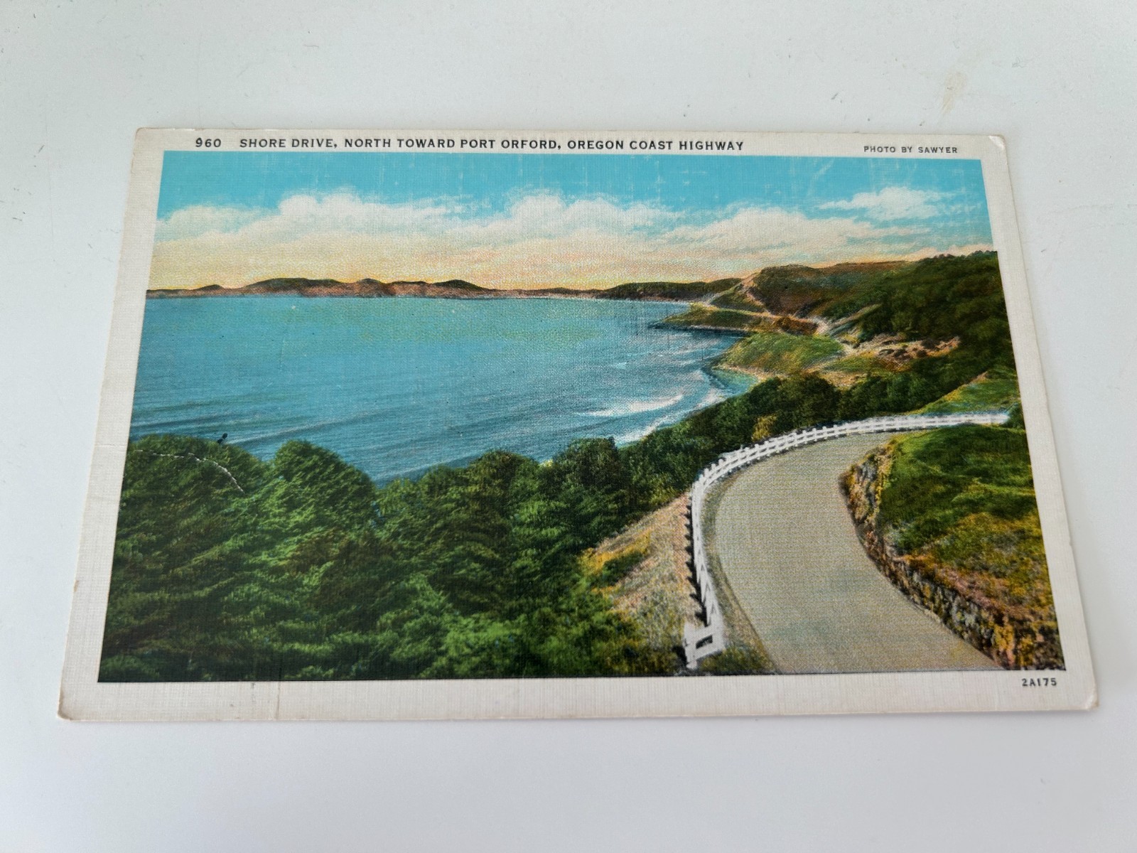 Shore Drive North Toward Port Orford Oregon Coast Highway Postcard