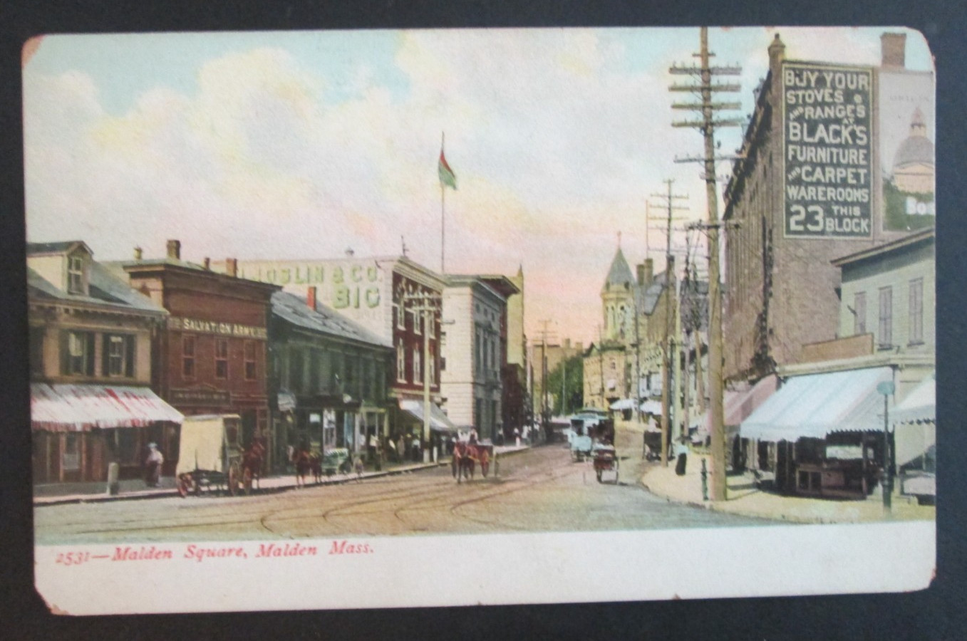 Malden Square Malden MA Unposted UDB Postcard