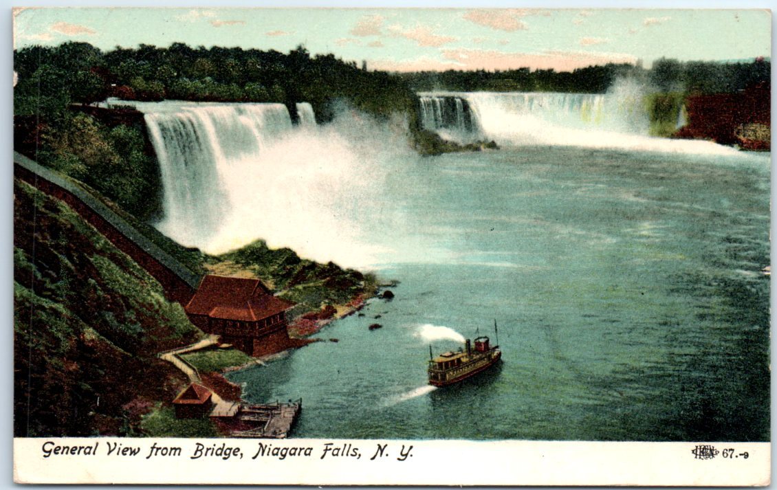 Postcard – General View from Bridge, Niagara Falls, New York