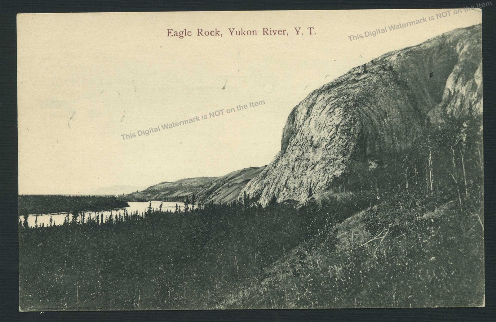 Antique c1900 RPPC Eagle Rock Yukon River Yukon Territory Canada Zaccarelli’s