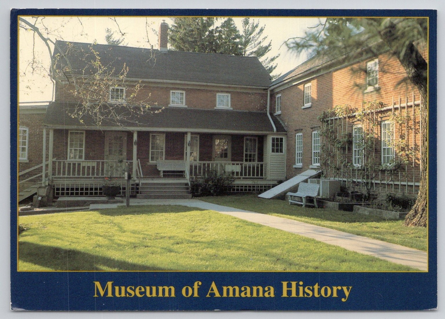Amana Iowa History Museum Backyard View Postcard R. Trumpold MCG