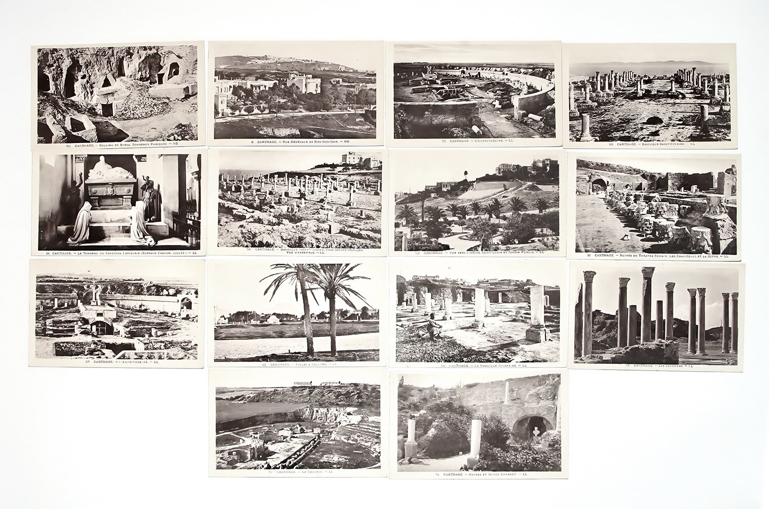 1920s Lot of 14 Carthage Tunisia Vintage Photo Postcards Set – PC01