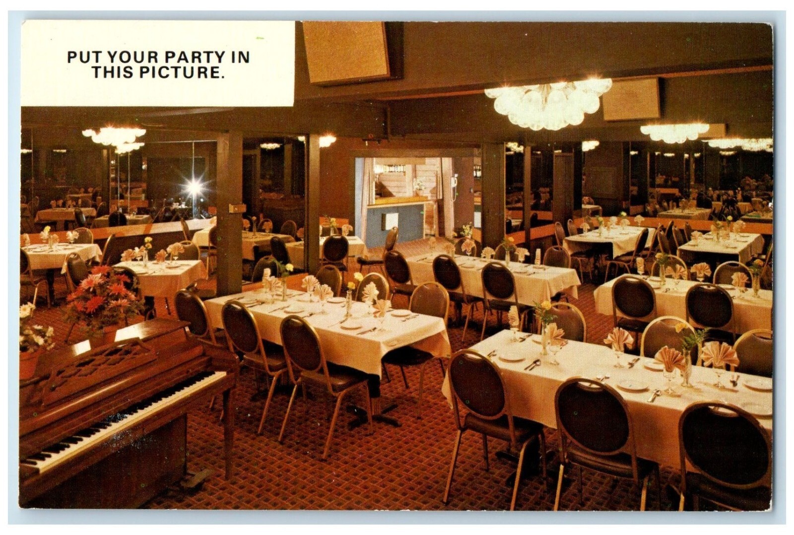c1950’s The Royal Oak Room Dining Room Shoreview Minnesota MN Vintage Postcard