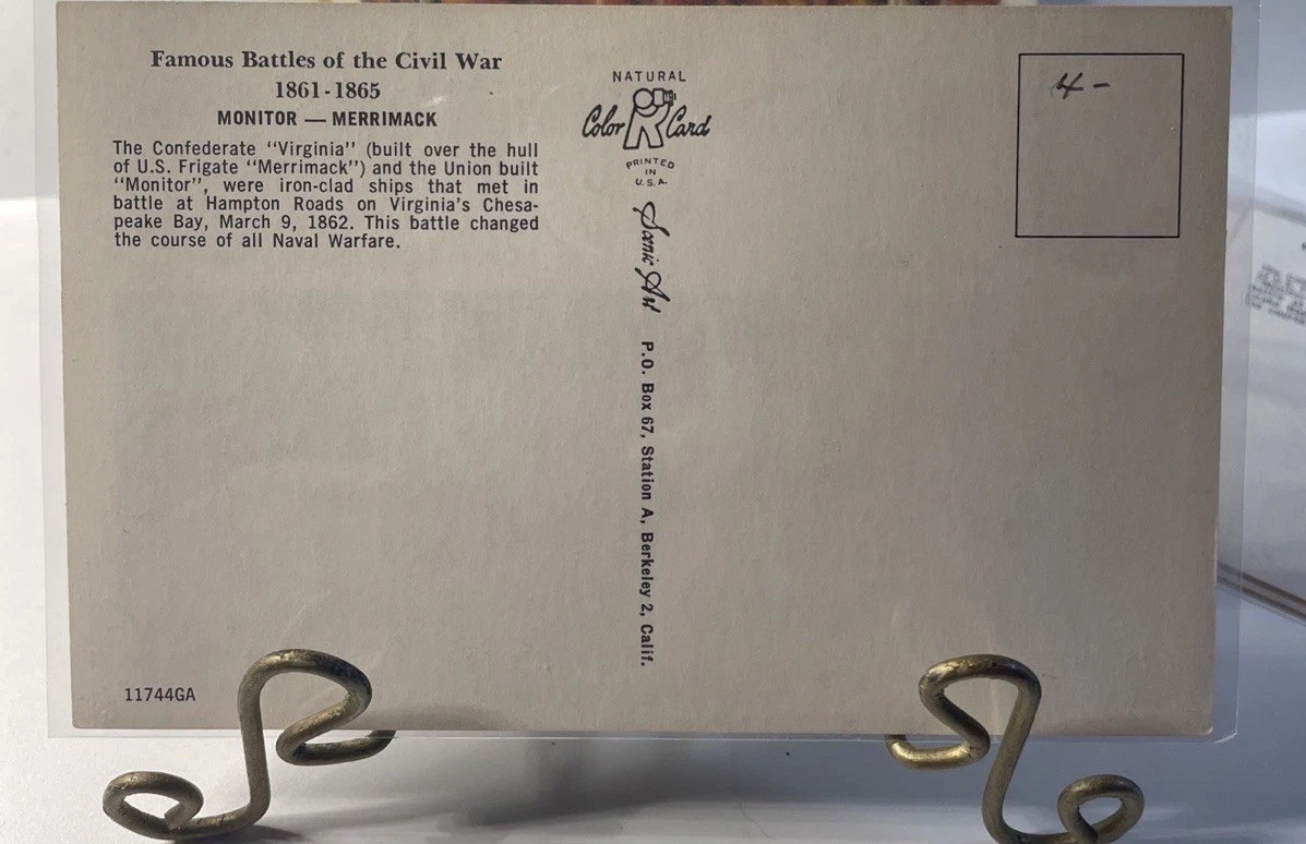 3 1965 Civil War Centennial Postcards Grant / Lee Art Battle Fields