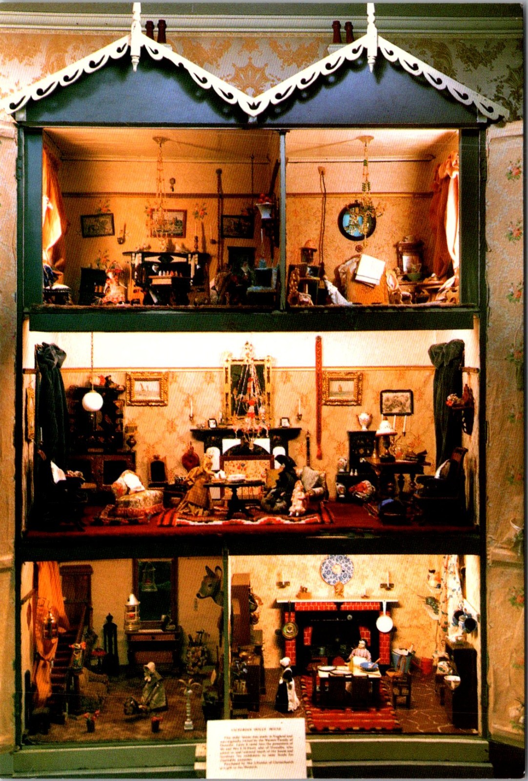 Christchurch New Zealand NZ Canterbury Museum Victorian Doll House Postcard