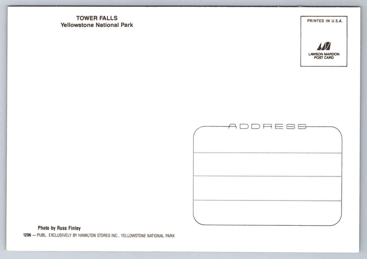 Postcard Waterfall Nature Body Water Natural Landscape Rock Tower Falls