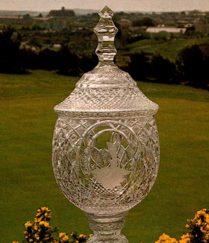 Vintage Continental Postcard Sports Trophy Waterford Crystal Ireland