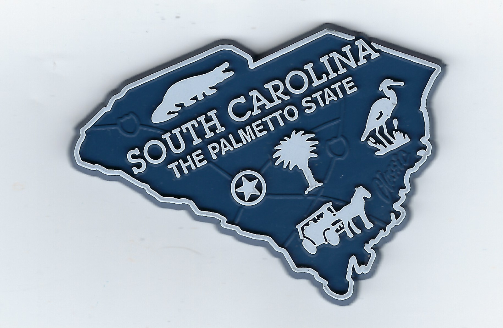 SOUTH CAROLINA THE PALMETTO STATE OUTLINE MAP MAGNET in Souvenir Bag, NEW