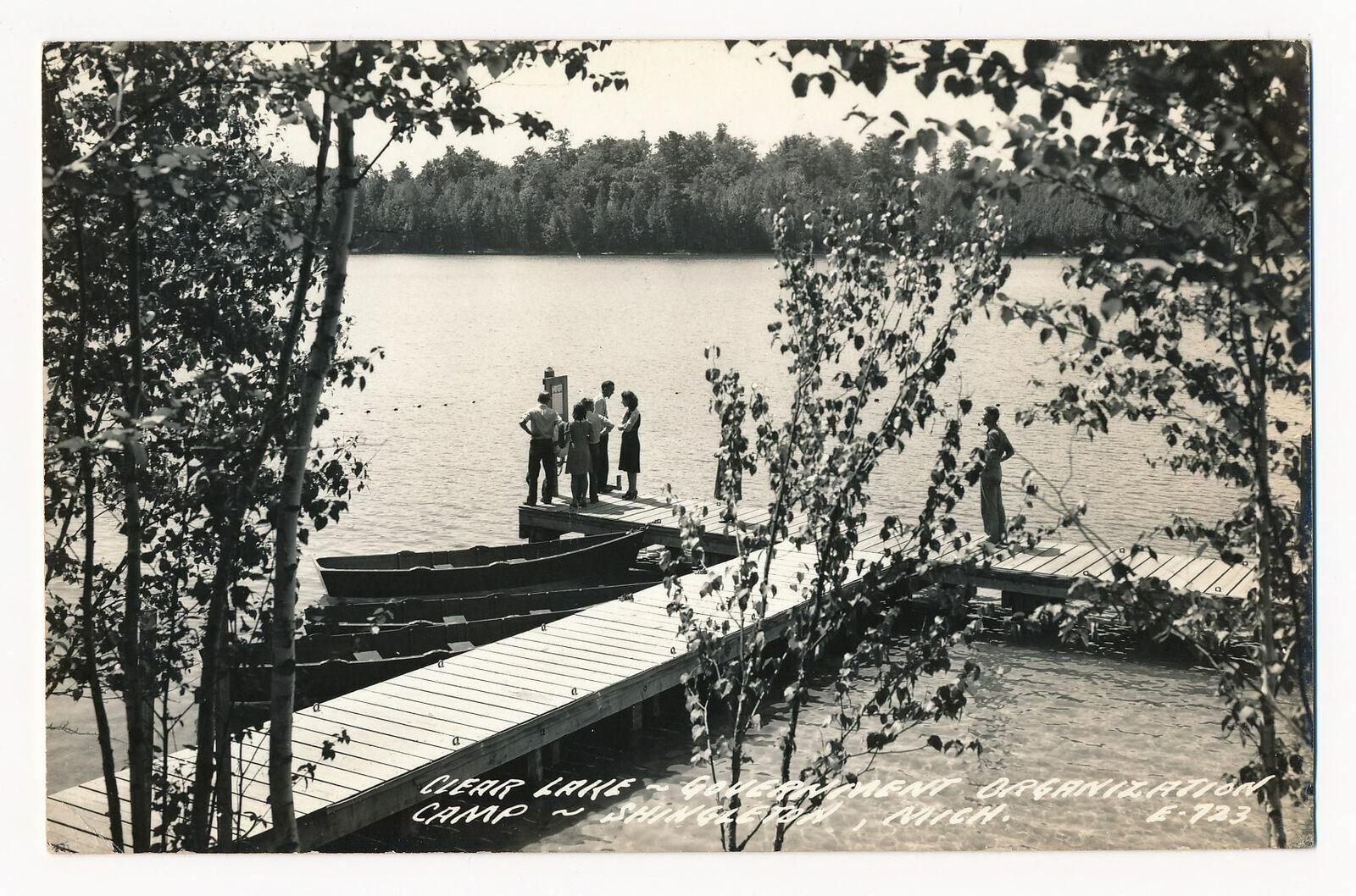 Clear Lake Government Organization Camp, Shingleton, Michigan RPPC