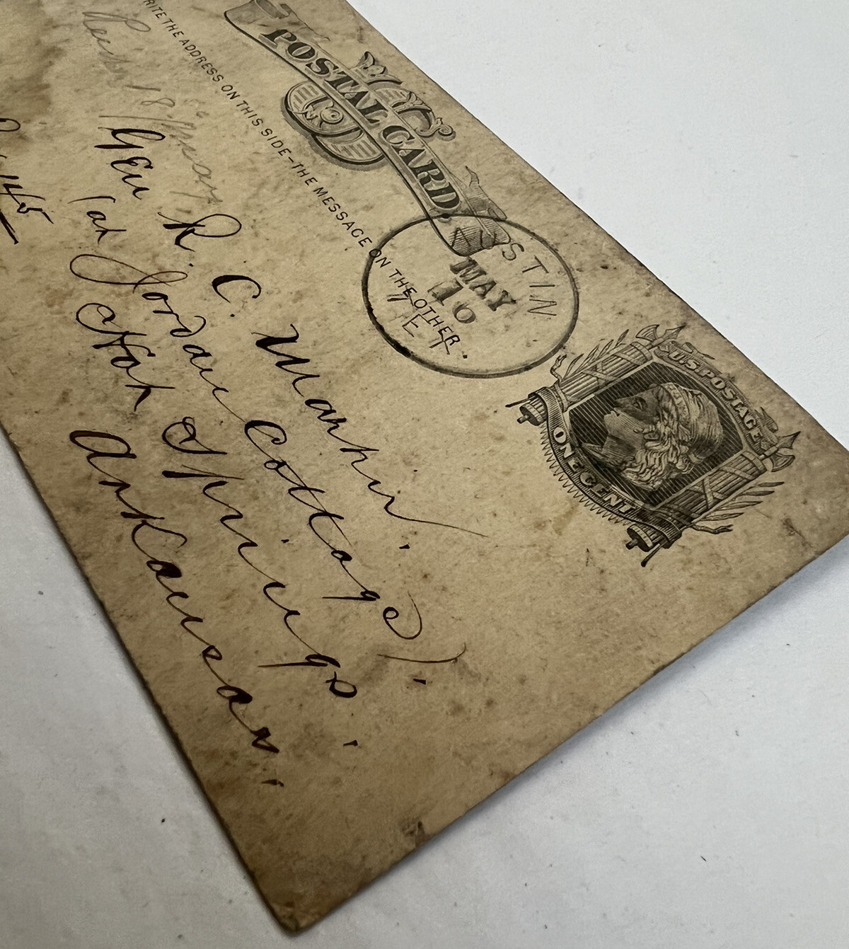United States Postal Card Postcard Posted 05/16/1878 Antique Historical