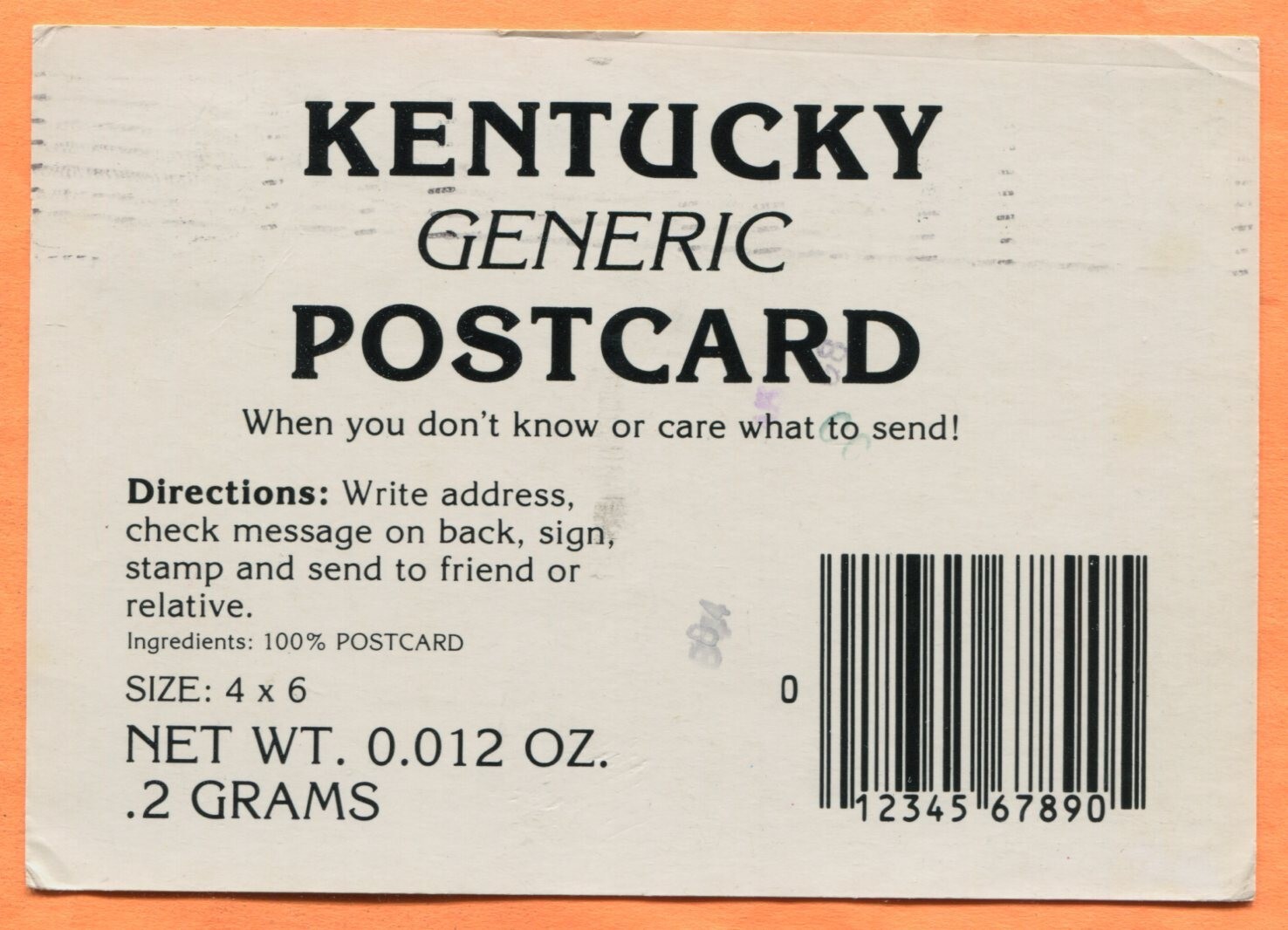 Kentucky Generic Postcard circa 1988 by John Hinde Curteich Inc.