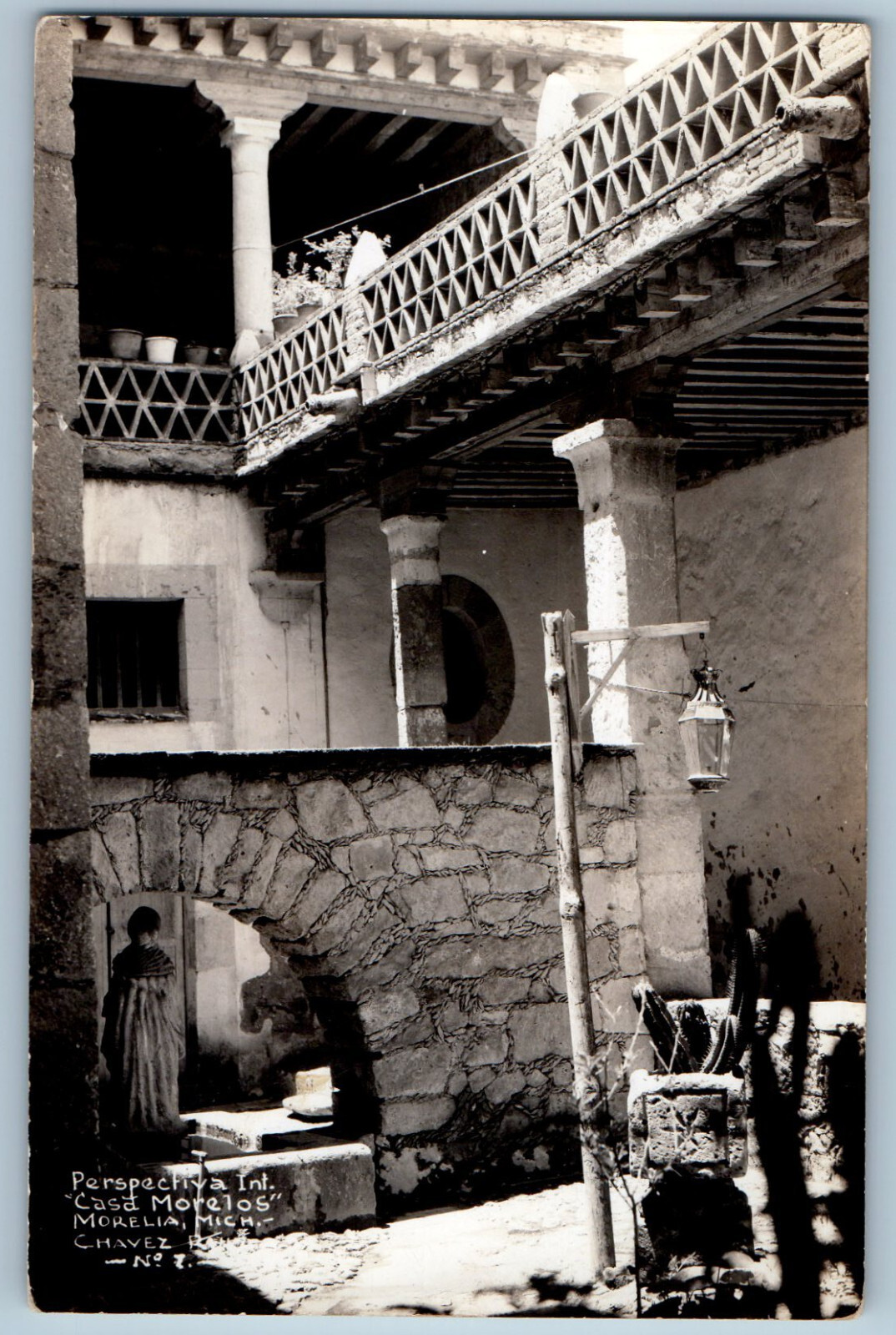 Morelia Michoacan Mexico Postcard Casa Morelos c1920’s Antique RPPC Photo