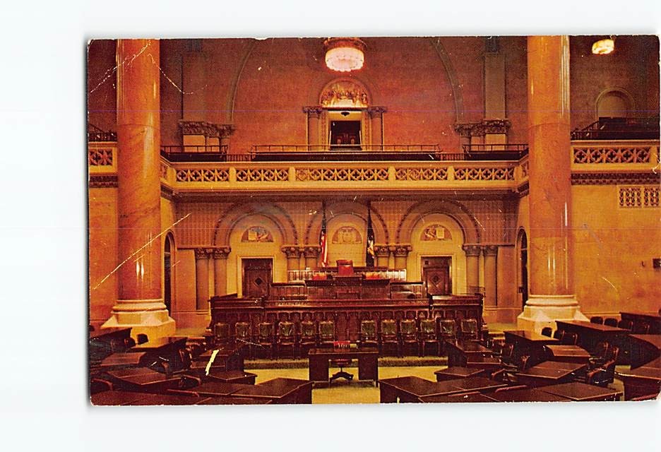 Postcard Assembly Chamber State Capitol Albany New York USA