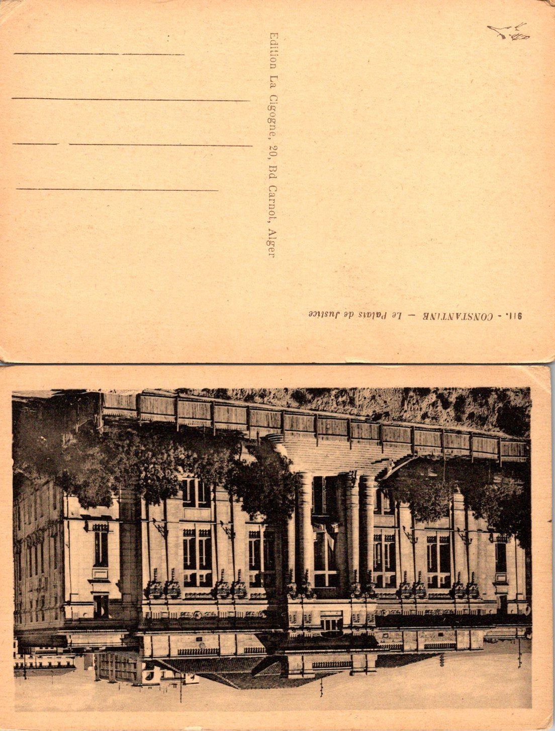 Constantine Le Palais de Justice Postcard Algeria Edition La Cigogne Unposted