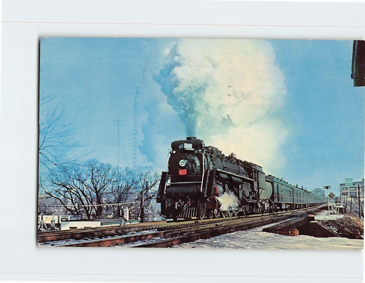Postcard Canadian National Railways Train 117 London Ontario Canada