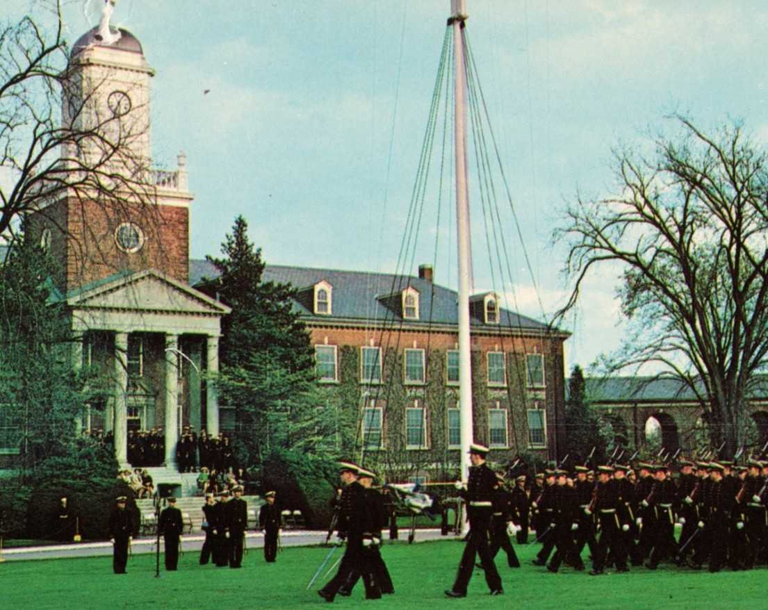 New London CT U.S. Coast Guard Academy Parade at Hamilton Hall