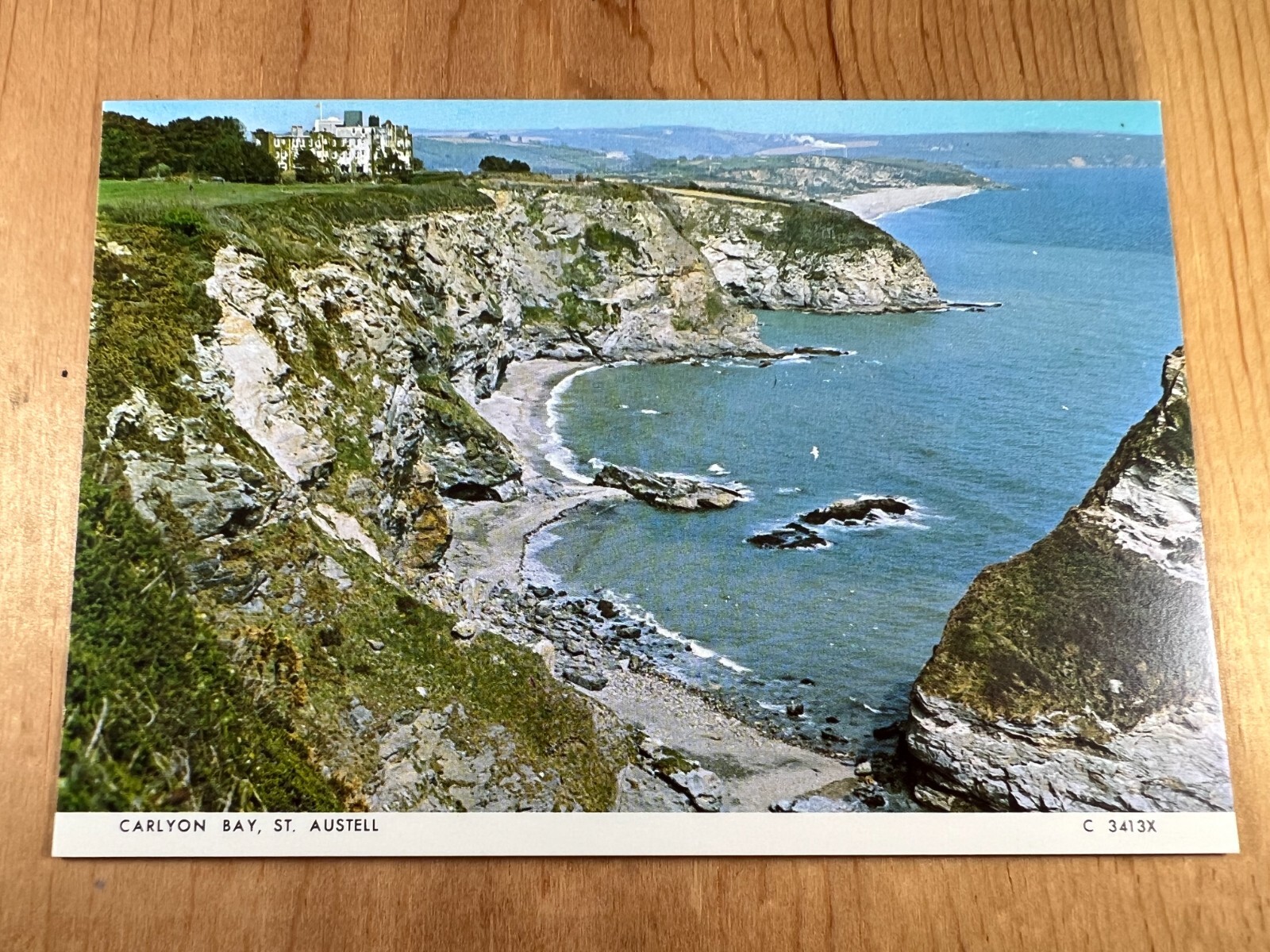 Vintage Postcard, Carlyon Bay, St. Austell, Cornwall, England