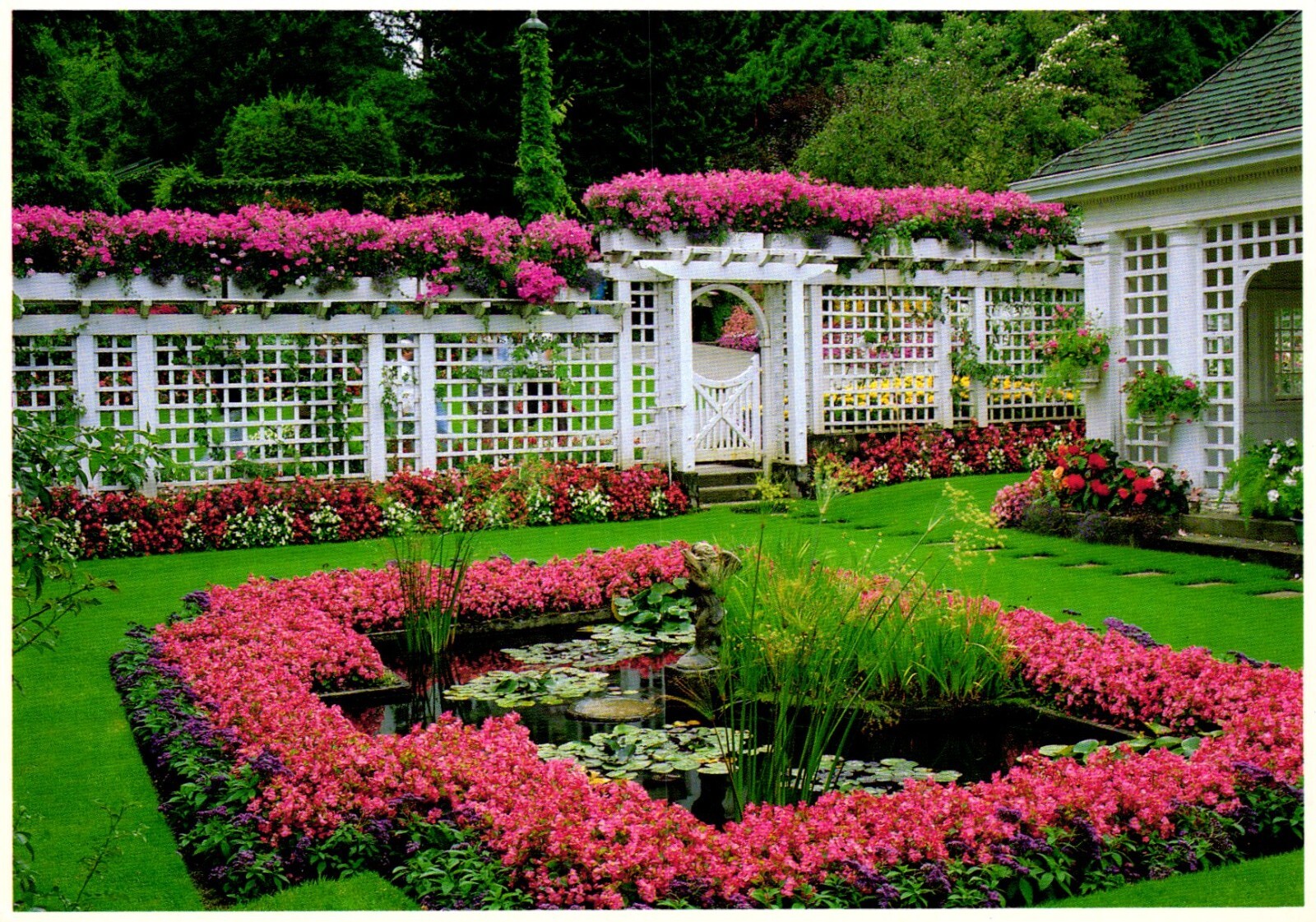 Private Garden Butchart Gardens Victoria British Columbia Canada Postcard