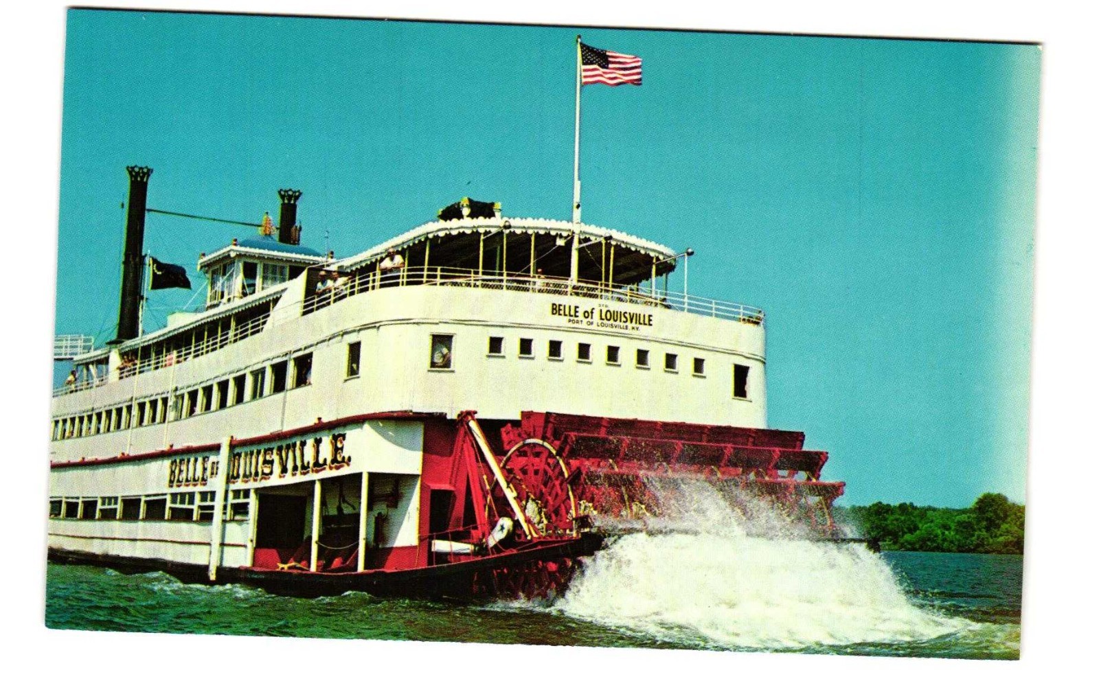 Belle of Louisville Ohio River Louisville KY vintage postcard unposted