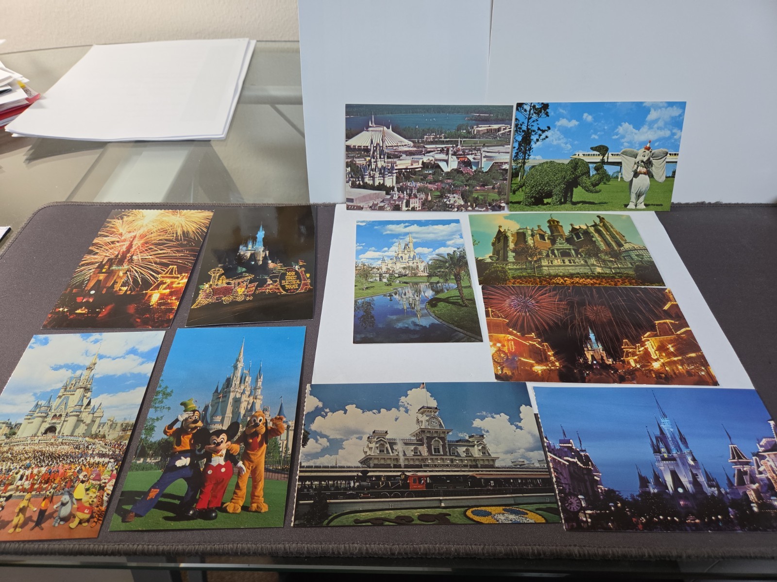 Lot of 10 Vintage Walt Disney World Magic Kingdom Postcards