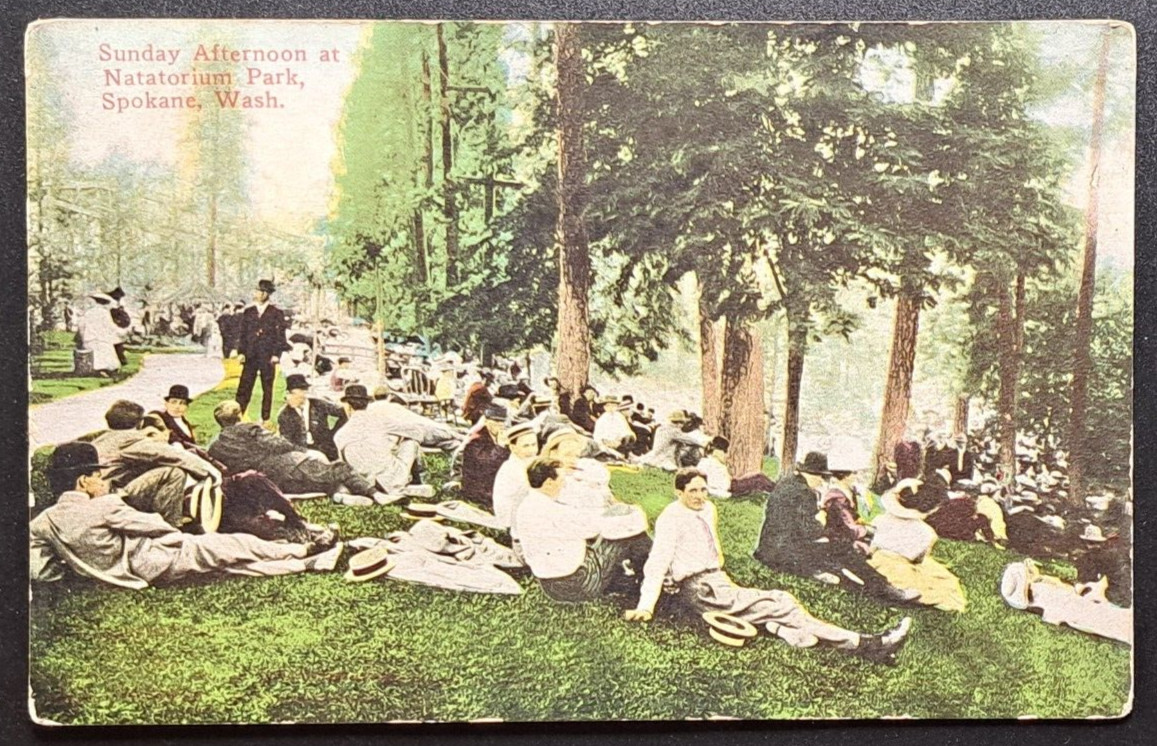1900s Spokane WA Postcard – Sunday Afternoon at Natatorium Park #262