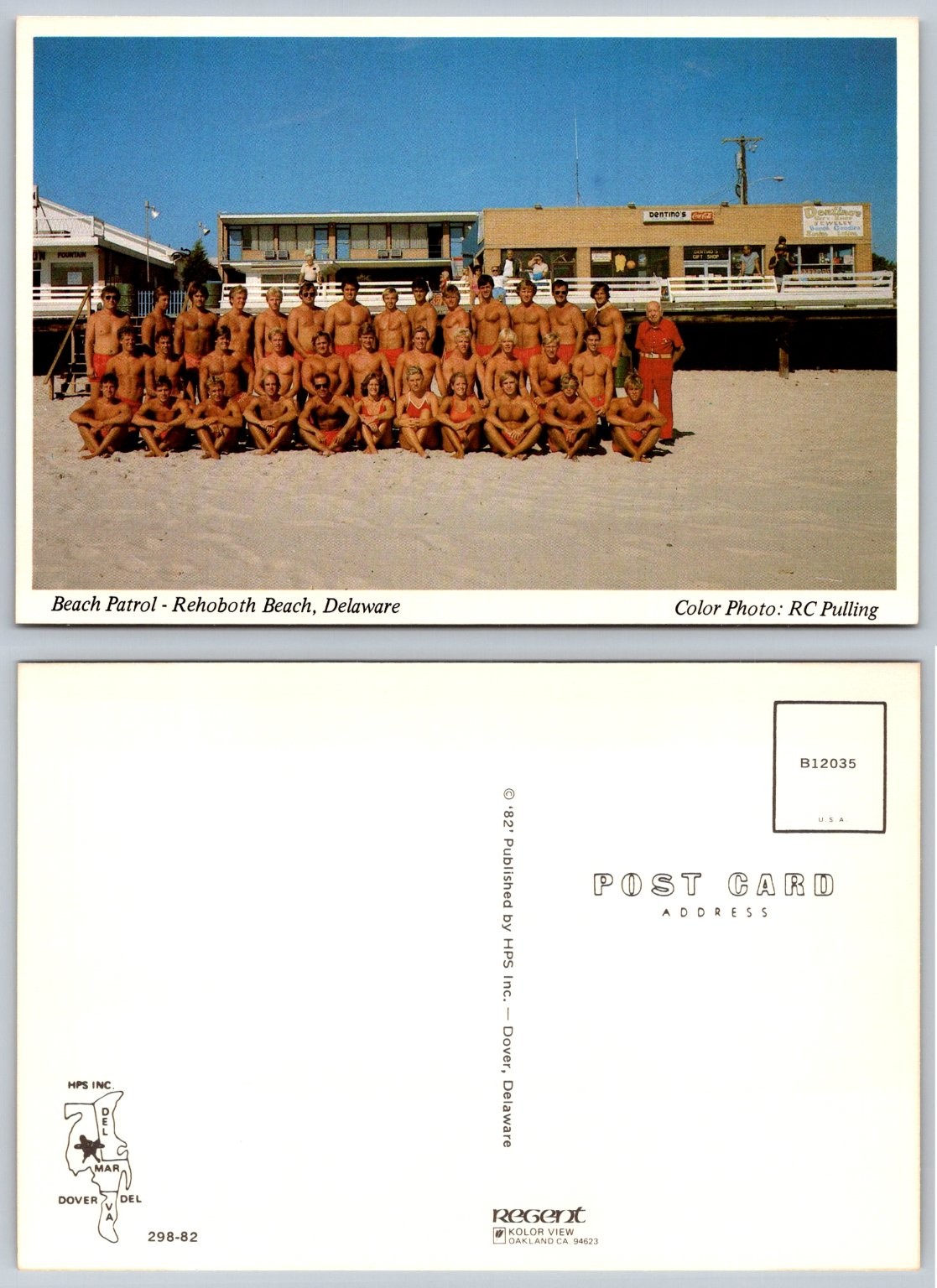 1982 Rehoboth Beach Patrol Lifeguards Delaware Vintage Postcard HPS Inc.