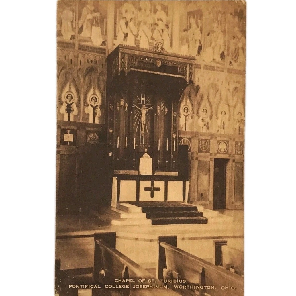 Artvue Post Card Co Postcard Vintage Chapel St Turibius Worthington Ohio Altar