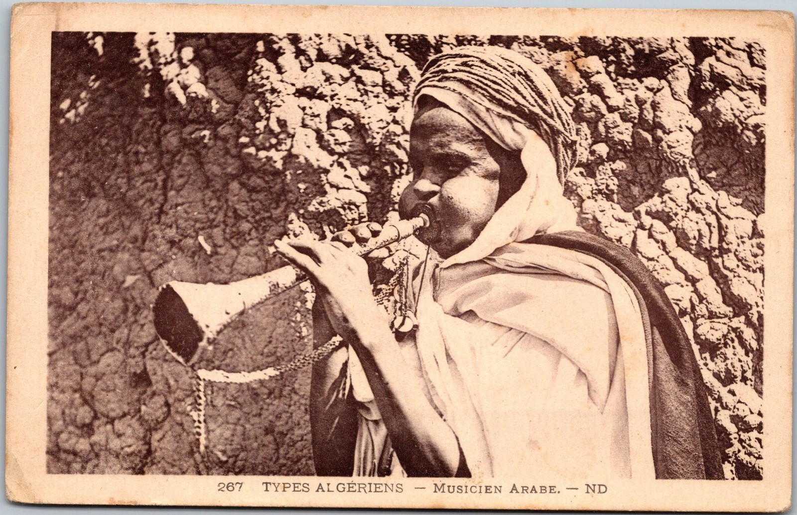 Types Algeriens Musicien Arabe Vintage French Algeria Postcard Unposted B83