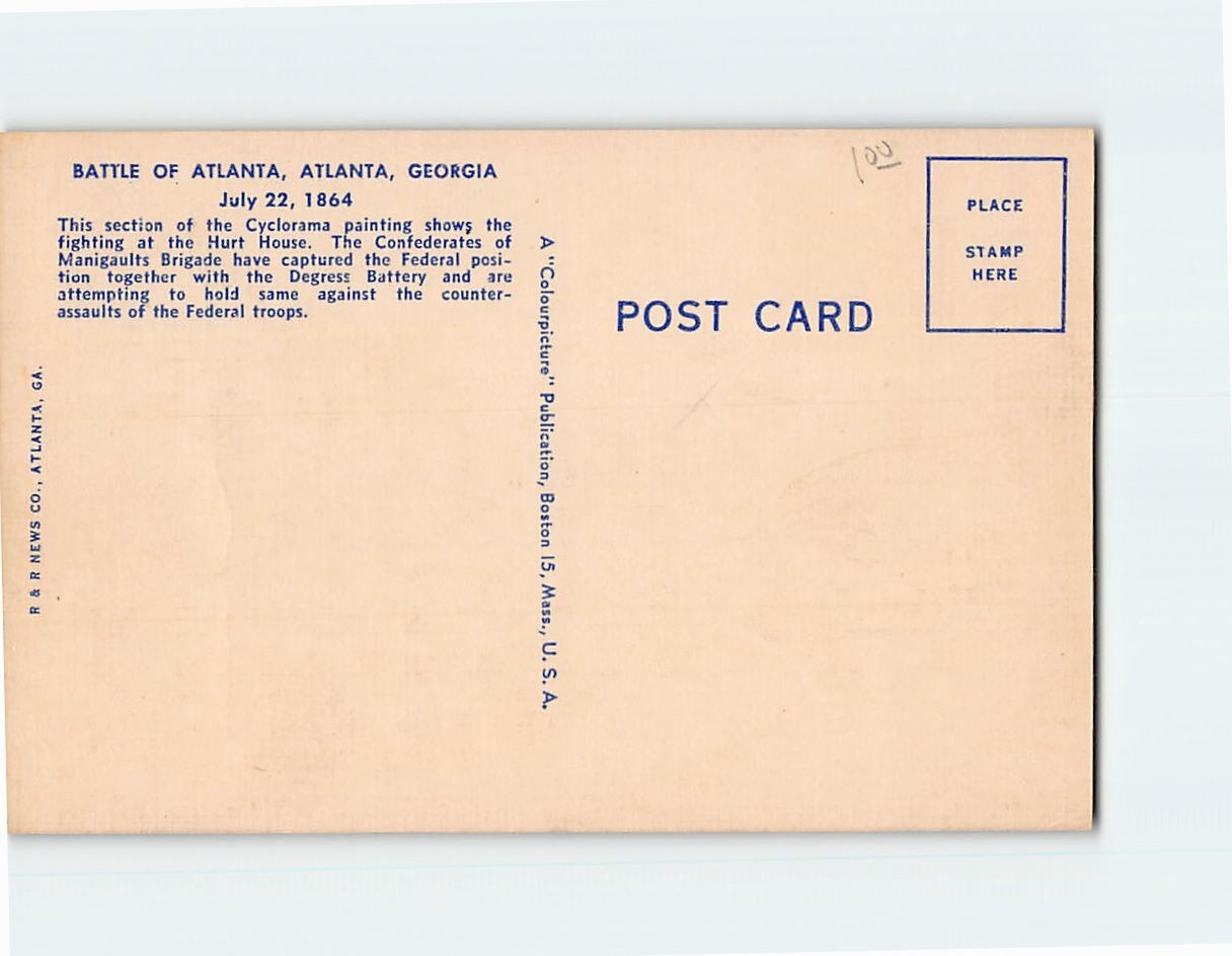 Postcard Battle of Atlanta Cyclorama Building Atlanta Georgia USA